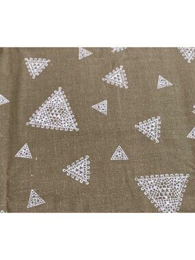 Vintage Style Cotton Fabric White Triangle Patterns 1/2 yard x 38" Quilting